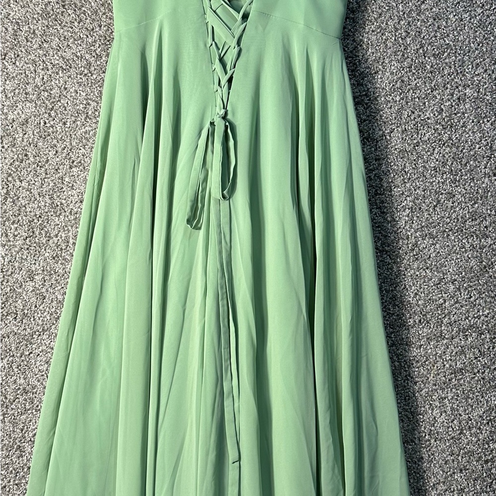 NWOT V-Neck Chiffon Long Bridesmaid Dress SZ 10 - Picture 5 of 5